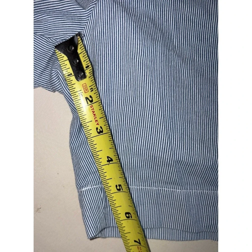Polo Ralph Lauren Blue White Seersucker Chino Shorts 6